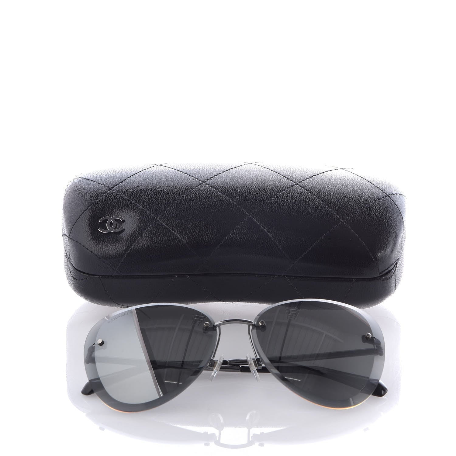 Chanel Mirrored Pilot Sunglasses 4239 Silver 8 of 8