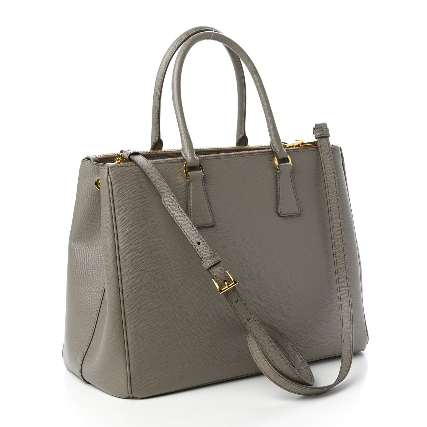 Saffiano Large Galleria Double Zip Tote Argilla