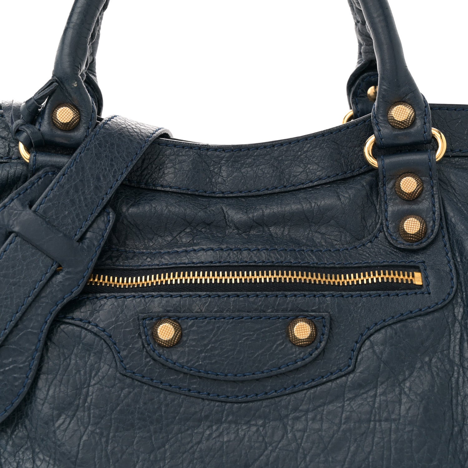 Balenciaga Agneau Giant 12 Gold Hardware City Bleu Obscur 9 of 13