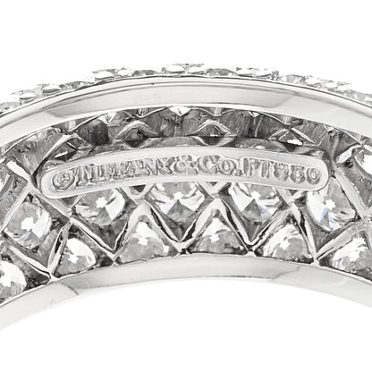 Tiffany Platinum Diamond Five Row Etoile Band Ring 54 6.75 4 of 4