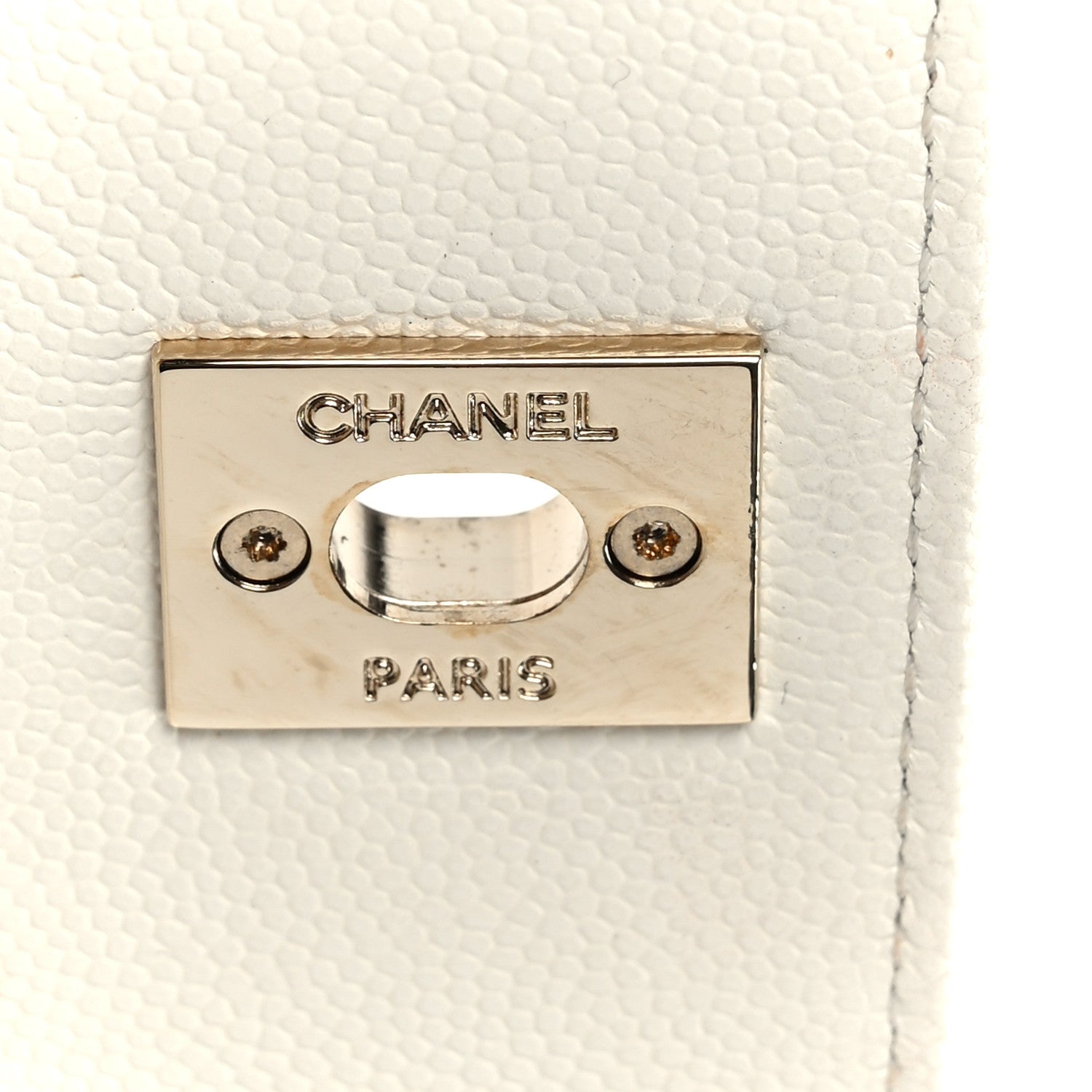 Chanel Caviar Quilted Mini Coco Handle Flap White 7 of 12