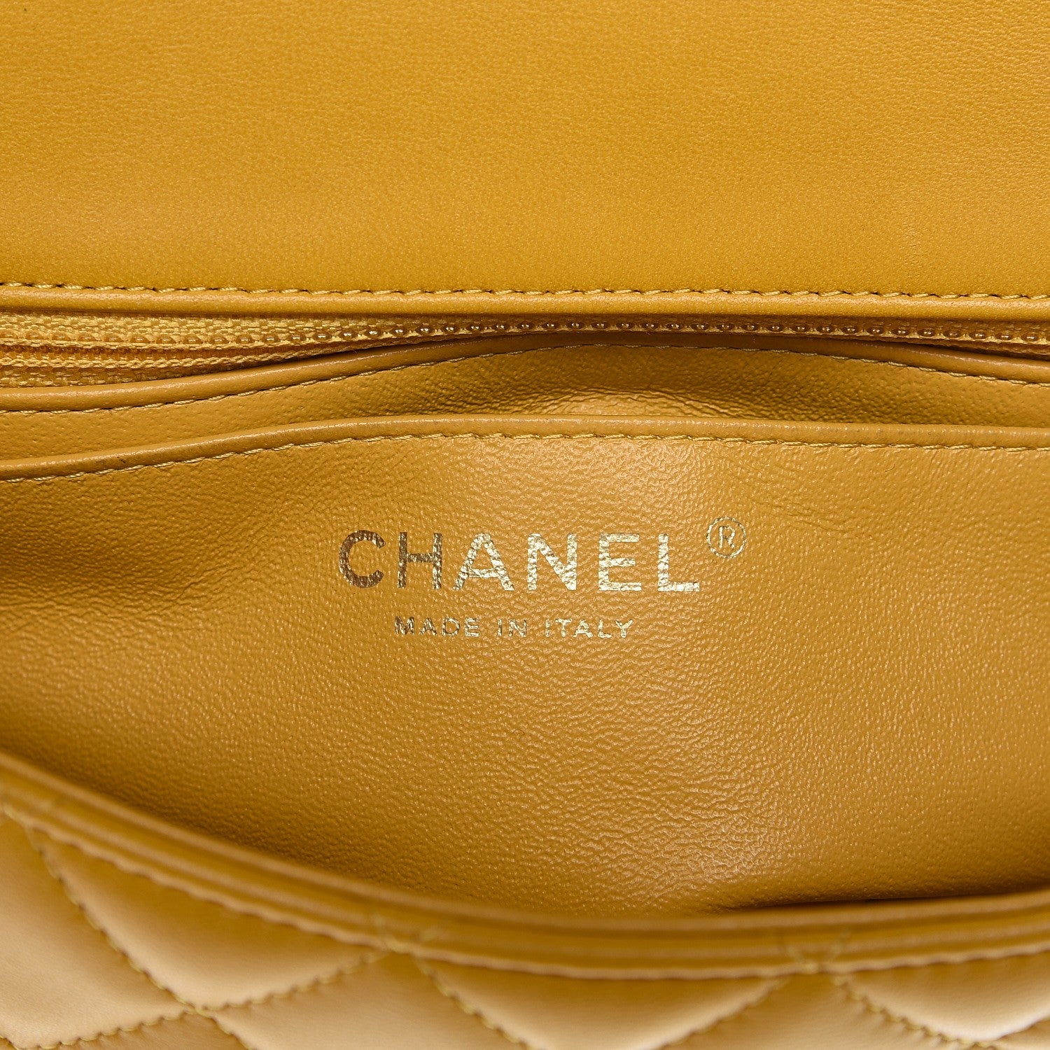 Chanel Lambskin Quilted Mini Rectangular Flap Yellow 6 of 14