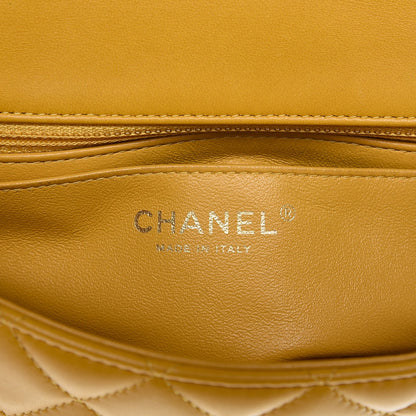 Chanel Lambskin Quilted Mini Rectangular Flap Yellow 6 of 14