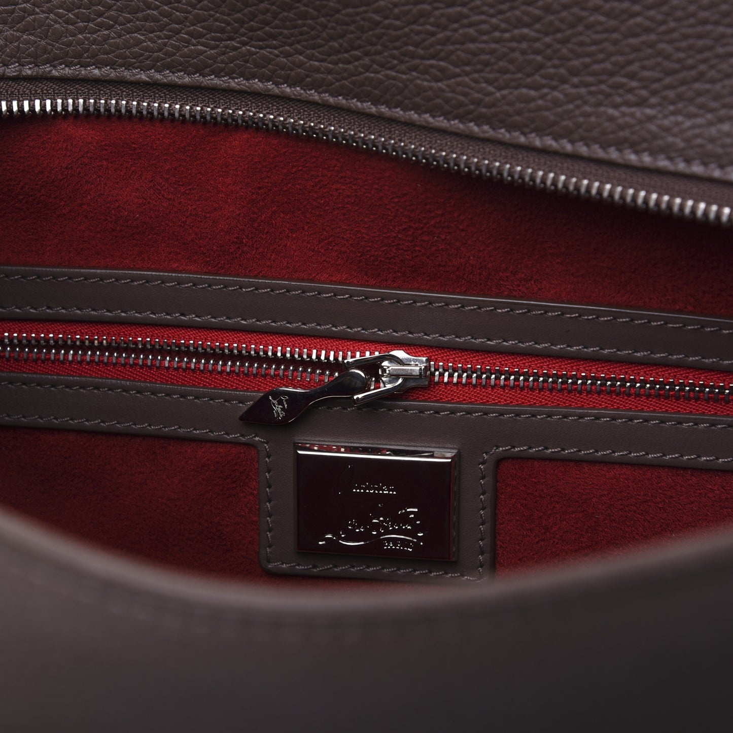 Empire Calf Spikes Fringe Eloise Hobo Grey