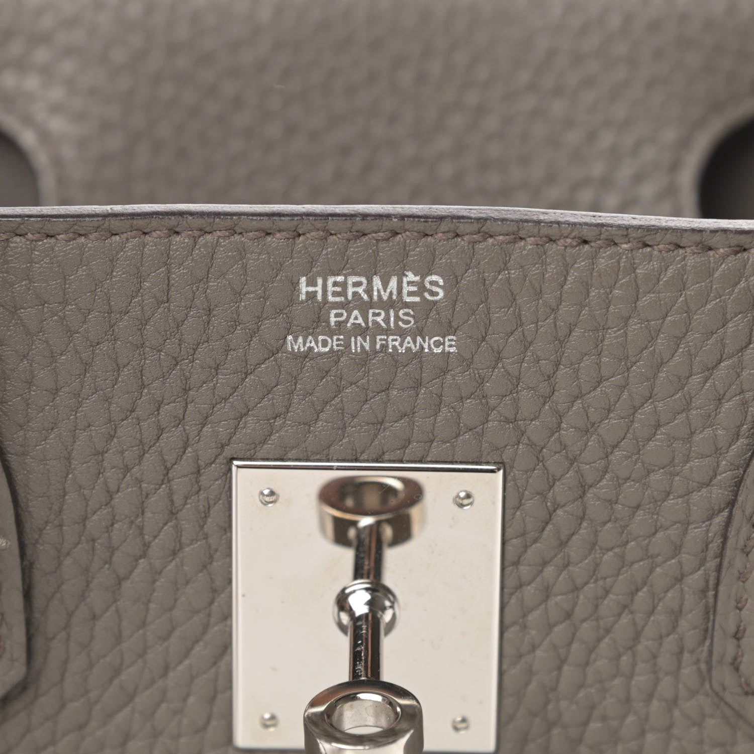 Hermes Taurillon Clemence Birkin 30 Etain 6 of 17