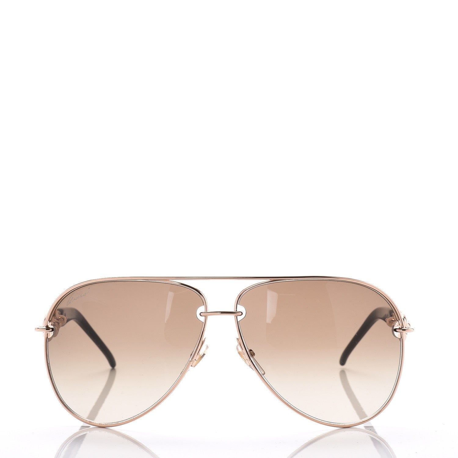 Gucci Marina Chain Aviator Sunglasses GG 4225/S Gold Black 2 of 8