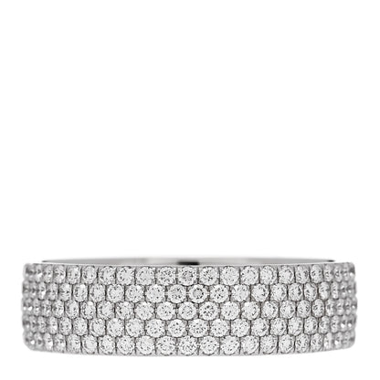 Tiffany 18K White Gold Diamond Metro Five-Row Ring 53 6.5 1 of 5