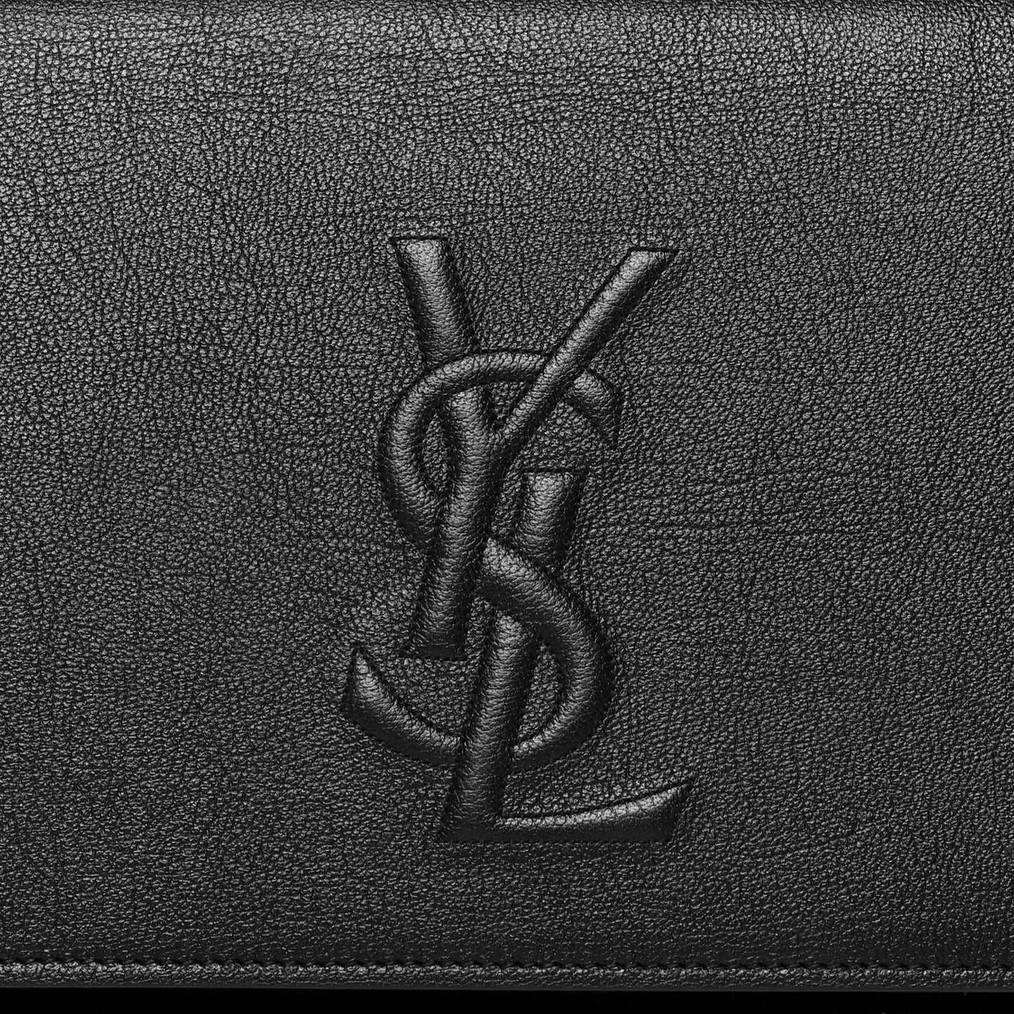 Calfskin Monogram Large Belle De Jour Clutch Black