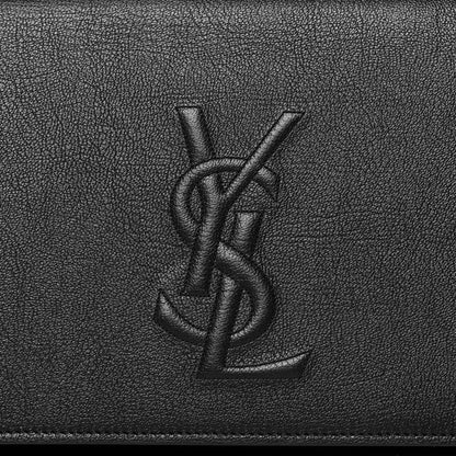 Saint Laurent Calfskin Monogram Large Belle De Jour Clutch Black 7 of 9