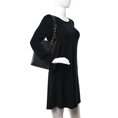 Chanel Caviar Quilted Petit Shopping Tote PST Black 2 of 11