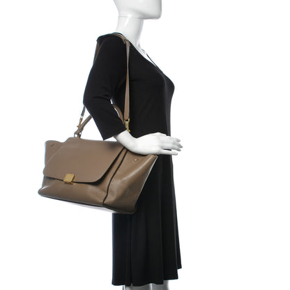 Celine Smooth Calfskin Medium Trapeze Taupe 2 of 23