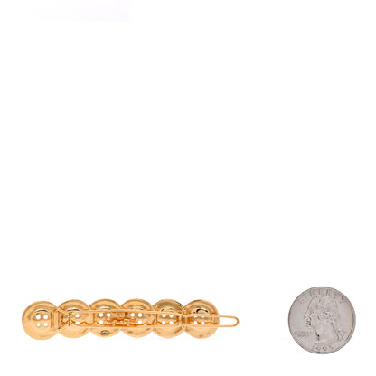 Chanel Button Paris CC Hair Clip Barrette Gold 2 of 3