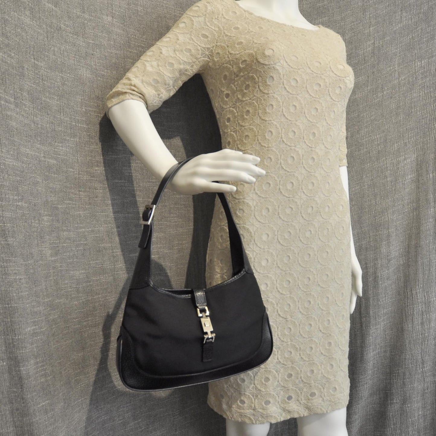 Nylon Small Jackie O Hobo Black