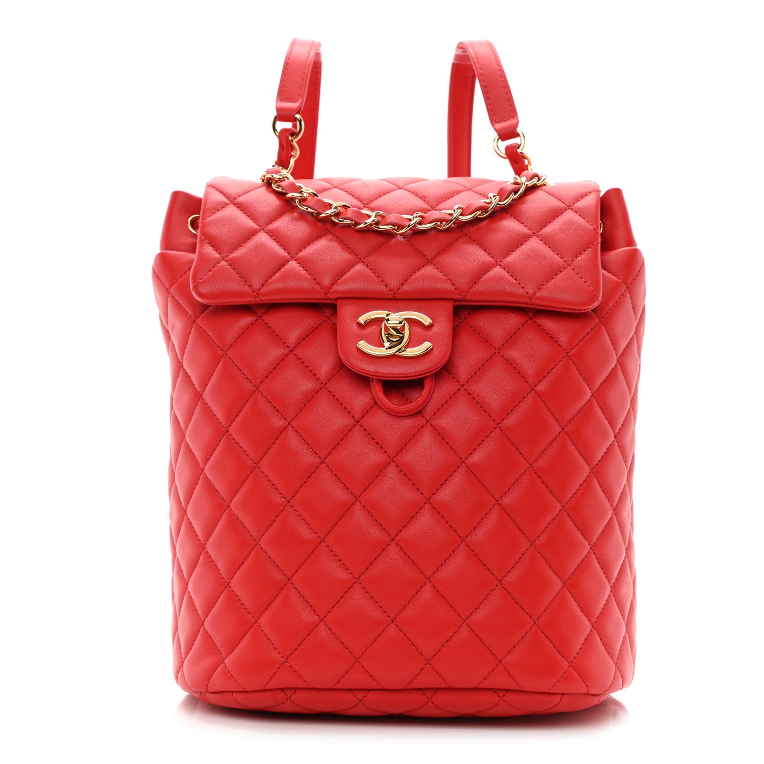 Chanel Lambskin Quilted Small Urban Spirit Backpack Red 1 of 10