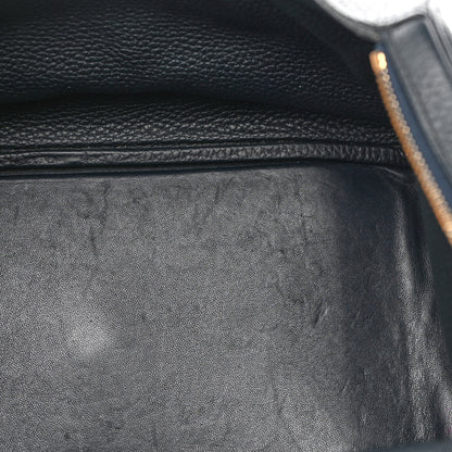 Hermes Taurillon Clemence Lindy 30 Bleu Indigo 16 of 16