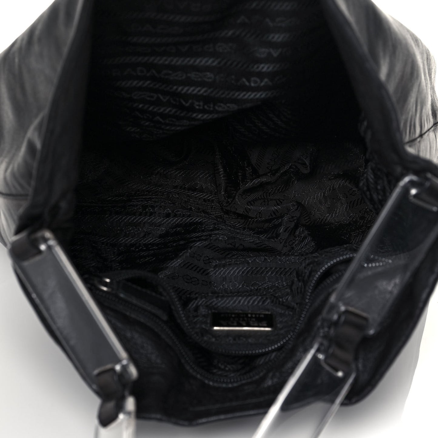 Calfskin PVC Chain Tote Black