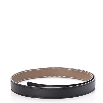 Hermes Swift Epsom 24mm Belt Strap 80 Black Etoupe 2 of 6