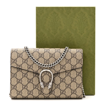 Gucci GG Supreme Monogram Mini Dionysus Chain Wallet Beige Taupe 15 of 15