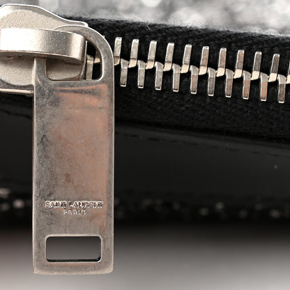 Saint Laurent Calfskin Glitter Zipped Tablet Holder Black 8 of 8
