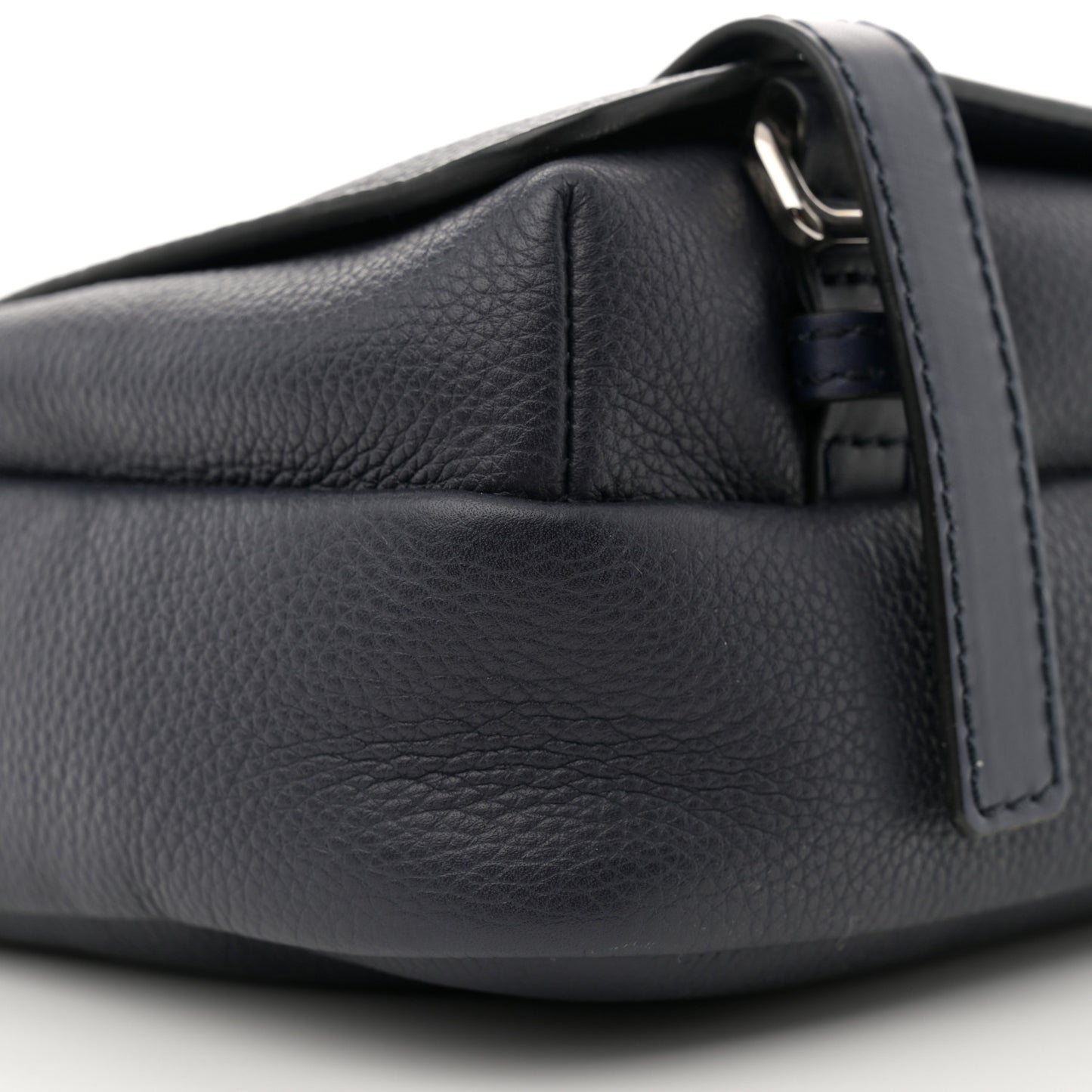 Soft Grained Calfskin XS Military Messenger Bag Navy