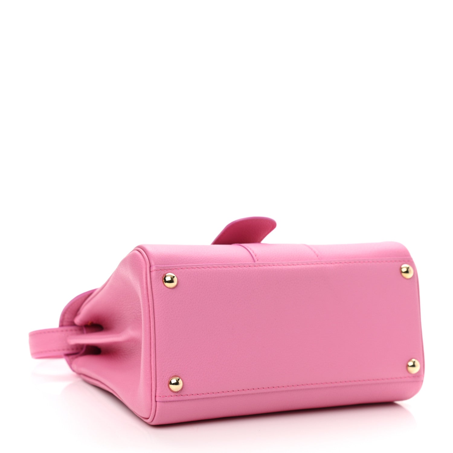 Delvaux Grained Calfskin Mini Brillant Satchel Flamingo 4 of 9