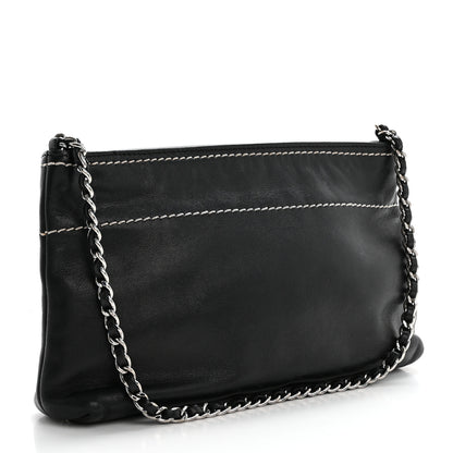 Chanel Lambskin Lax Pochette Black 3 of 9