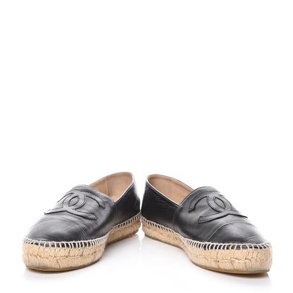 Chanel Lambskin CC Espadrilles 39 Black 5 of 13
