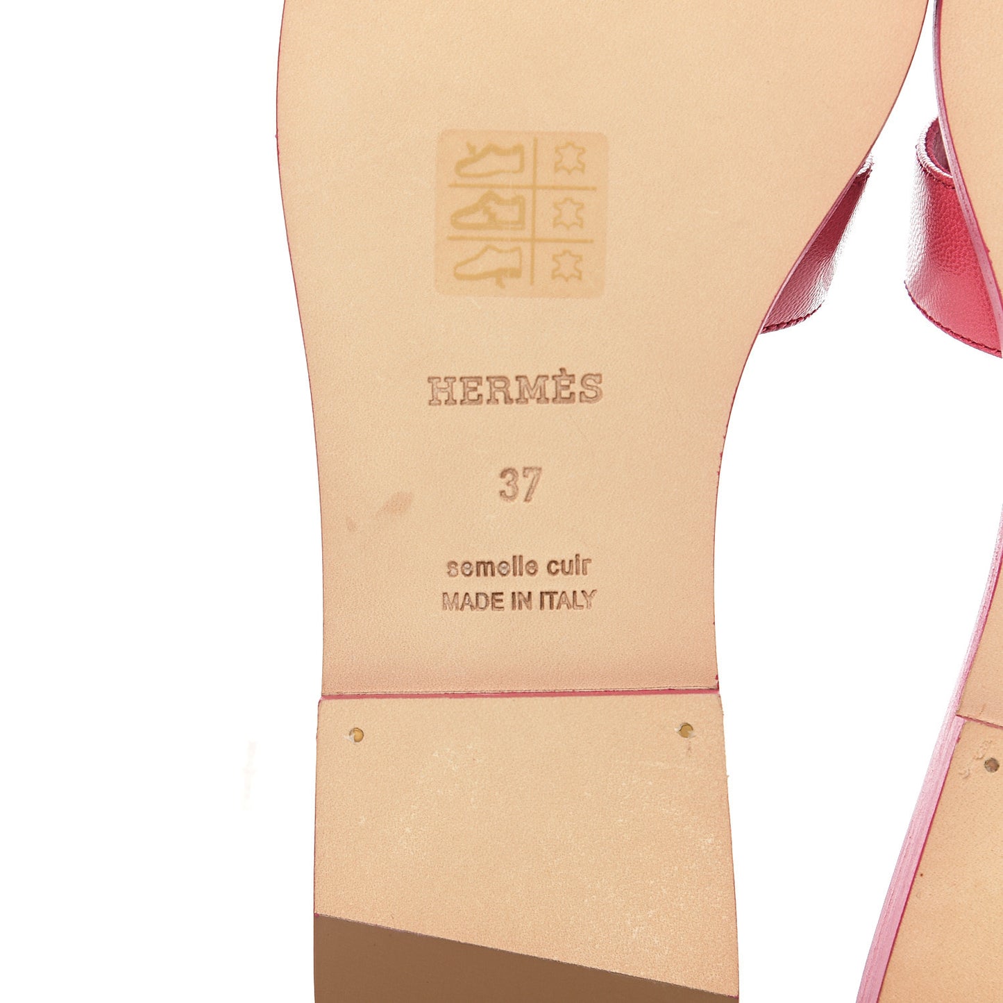 Chevre Oran Sandals 37 Rouge Azalee