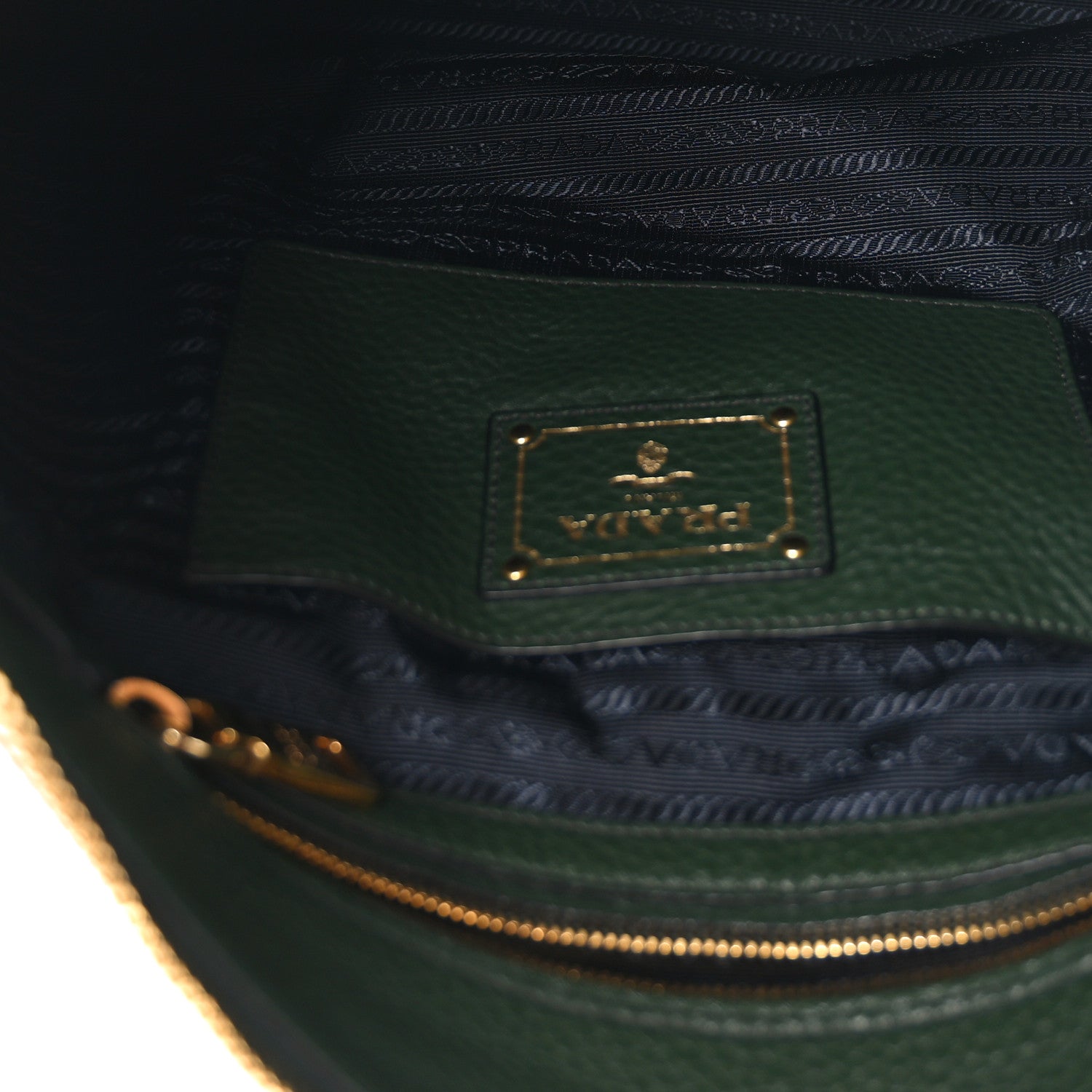 Prada Vitello Daino Shoulder Bag Foresta 5 of 9