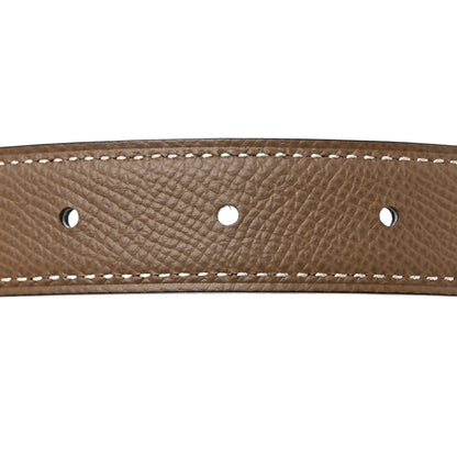 Hermes Swift Epsom 24mm Belt Strap 85 34 Black Etoupe 5 of 8