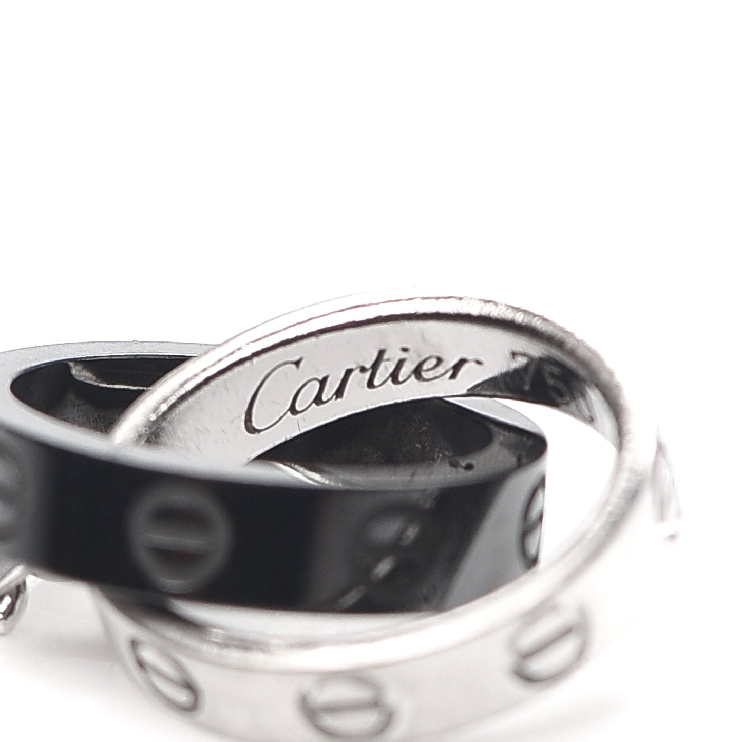 18K White Gold Black Ceramic LOVE Bracelet