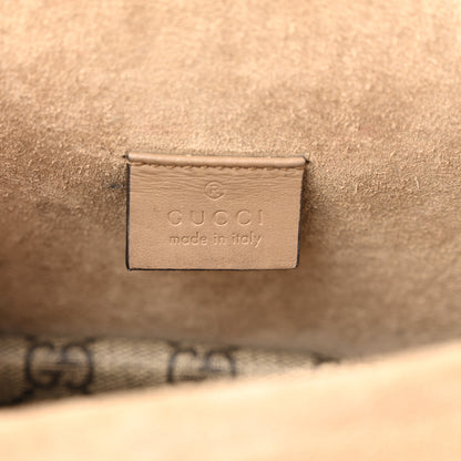 Gucci GG Supreme Monogram Suede Crystal Small Dionysus Shoulder Bag Beige Ebony Taupe 6 of 14