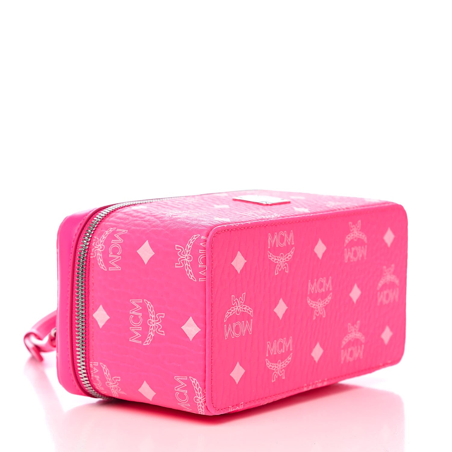MCM Visetos Vanity Case Neon Pink 4 of 9