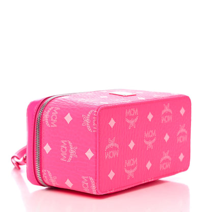 MCM Visetos Vanity Case Neon Pink 4 of 9
