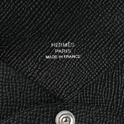 Hermes Epsom Calvi Card Case Black 6 of 7