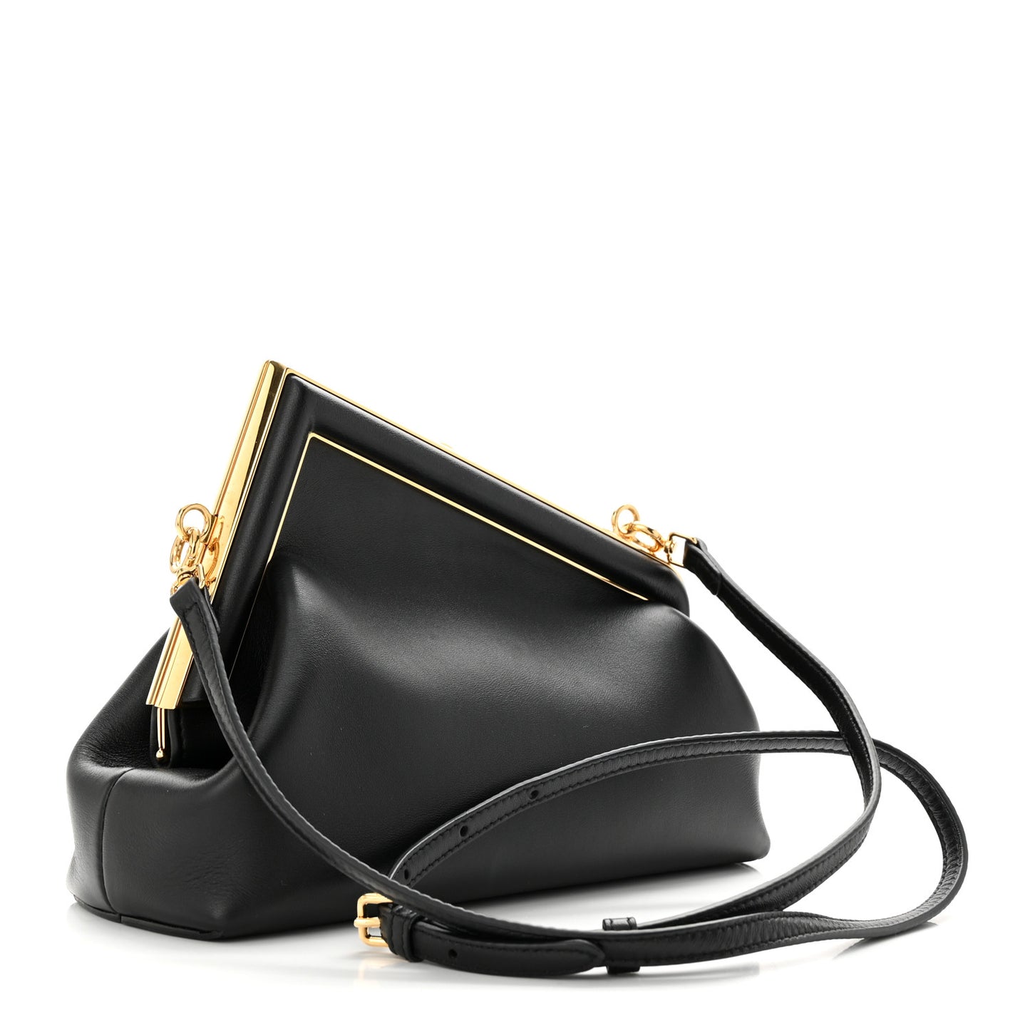 Shiny Nappa Small Fendi First Black