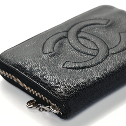 Chanel Caviar Large Timeless CC Zip Around Wallet Black 10 of 12