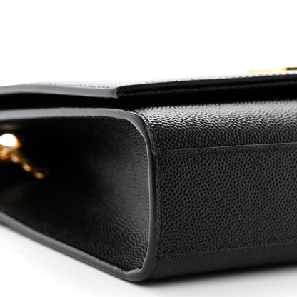Saint Laurent Grain De Poudre Medium Classic Monogram Kate Tassel Satchel Black 9 of 11