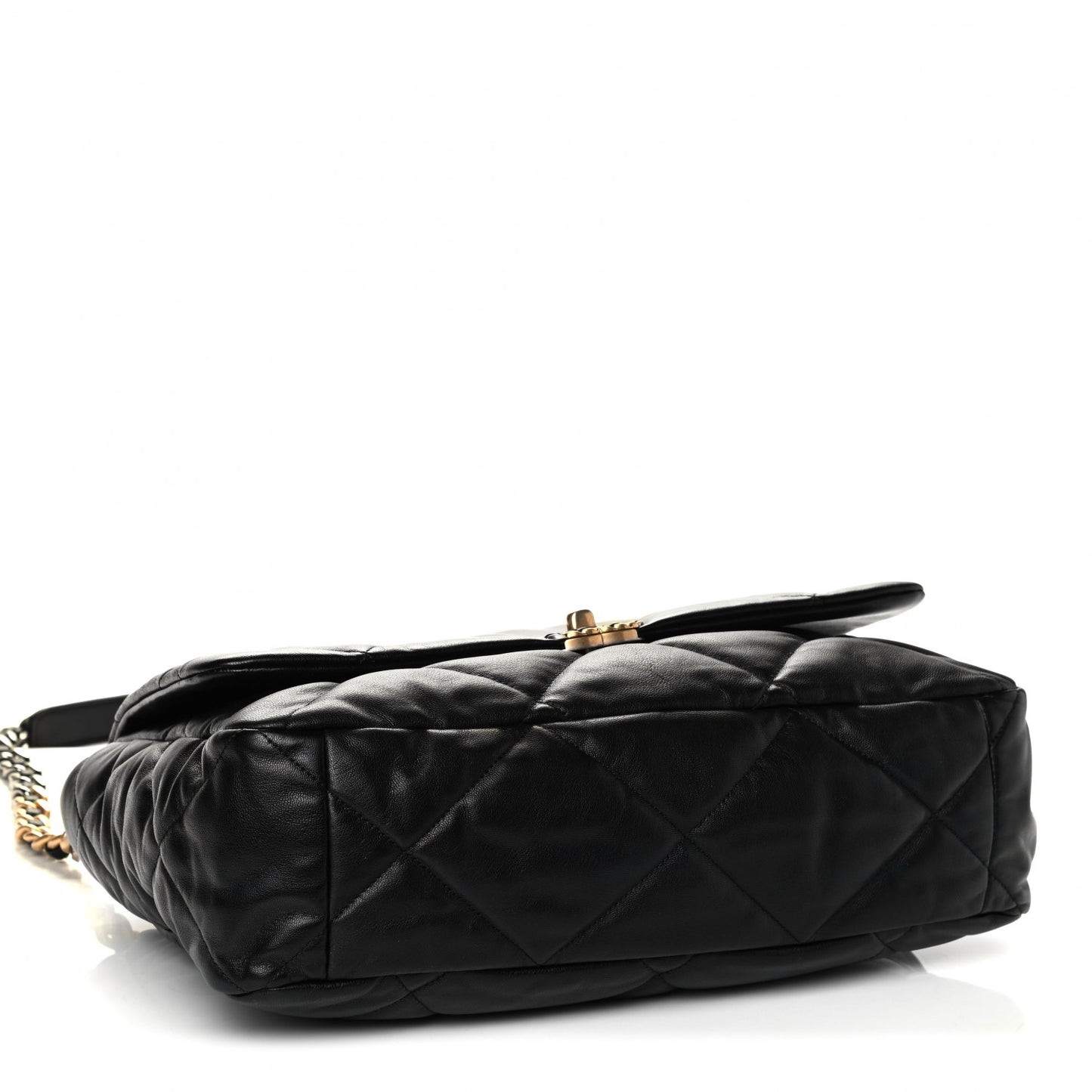 Goatskin Quilted Maxi Chanel 19 Flap Black