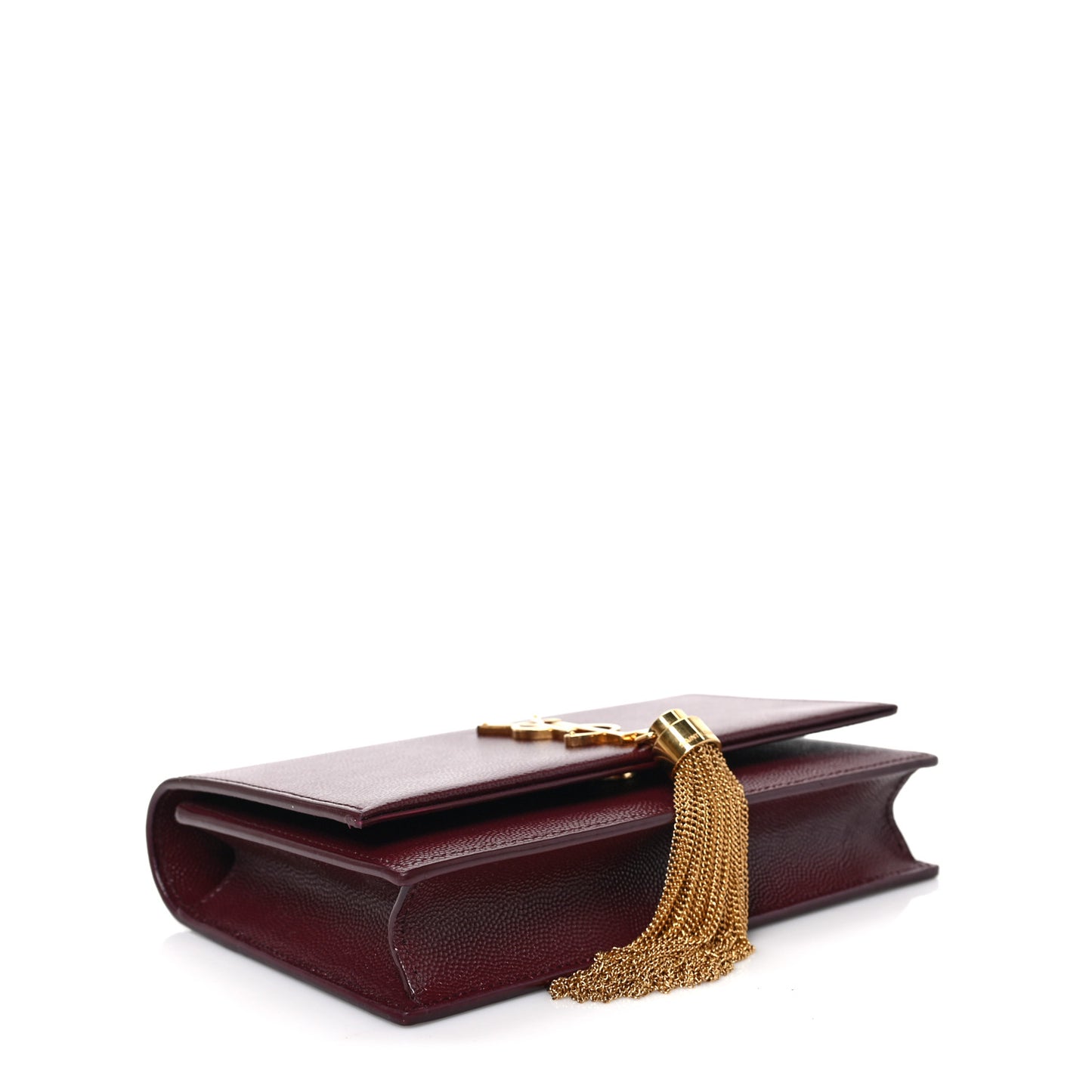 Grain De Poudre Classic Monogram Kate Tassel Chain Wallet Burgundy