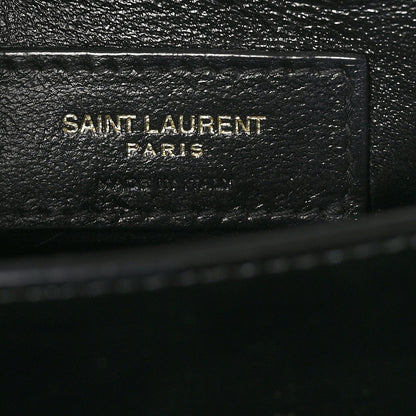 Saint Laurent Grain de Poudre Mini Classic Monogram Cassandra Top Handle Black 6 of 10