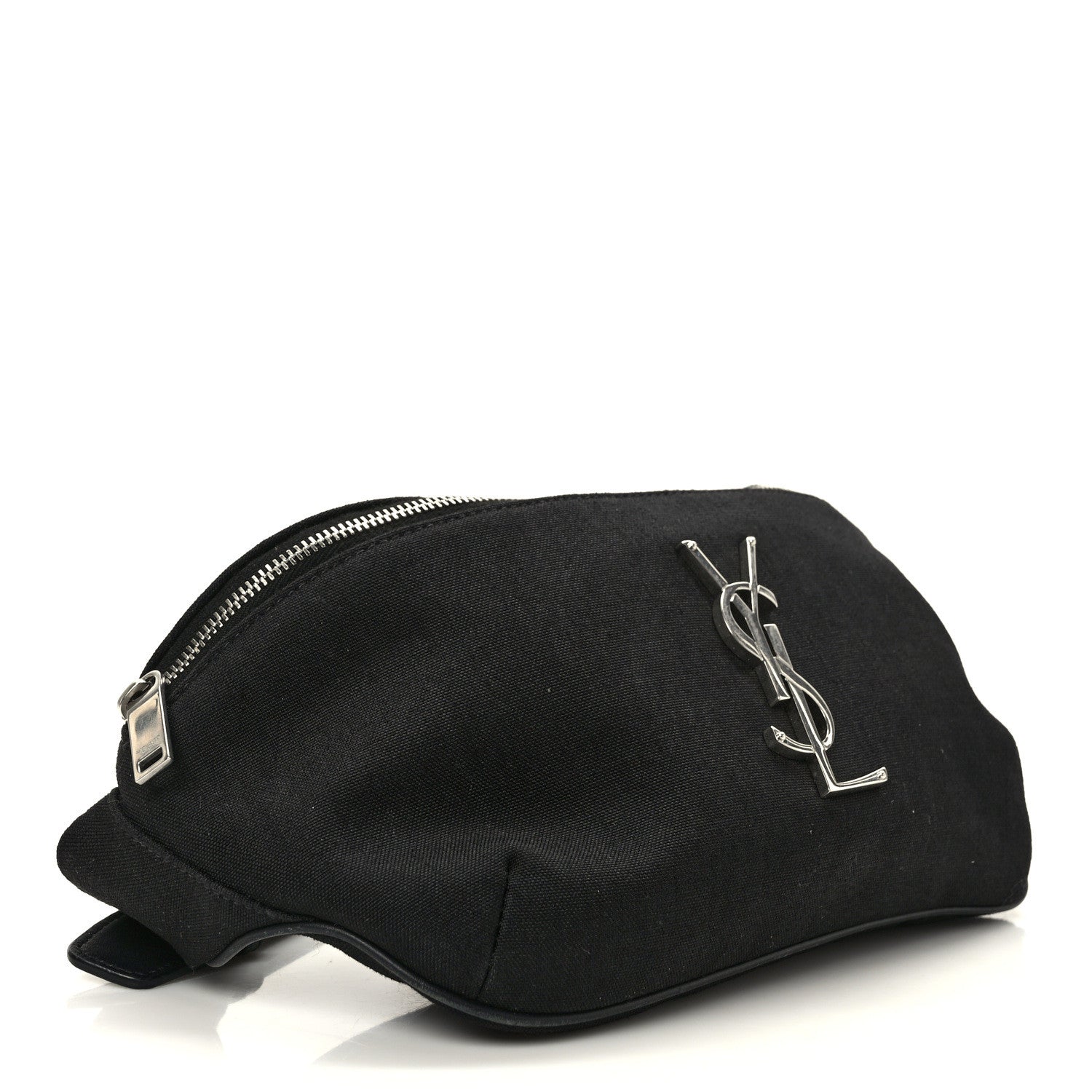 Saint Laurent Canvas Monogram Belt Bag Black 4 of 9