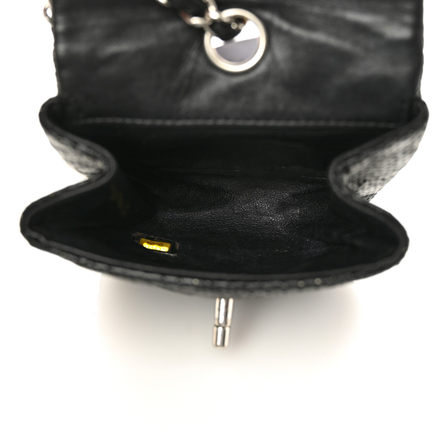 Chanel Lambskin Perforated Mini Flap Bag Black 4 of 9