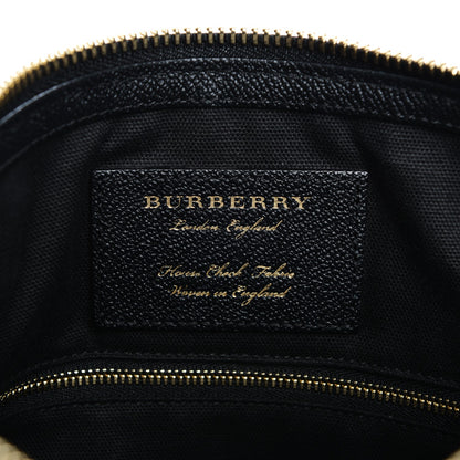 Burberry Soft Grain Calfskin House Check Small Helmsley Crossbody Black 6 of 7