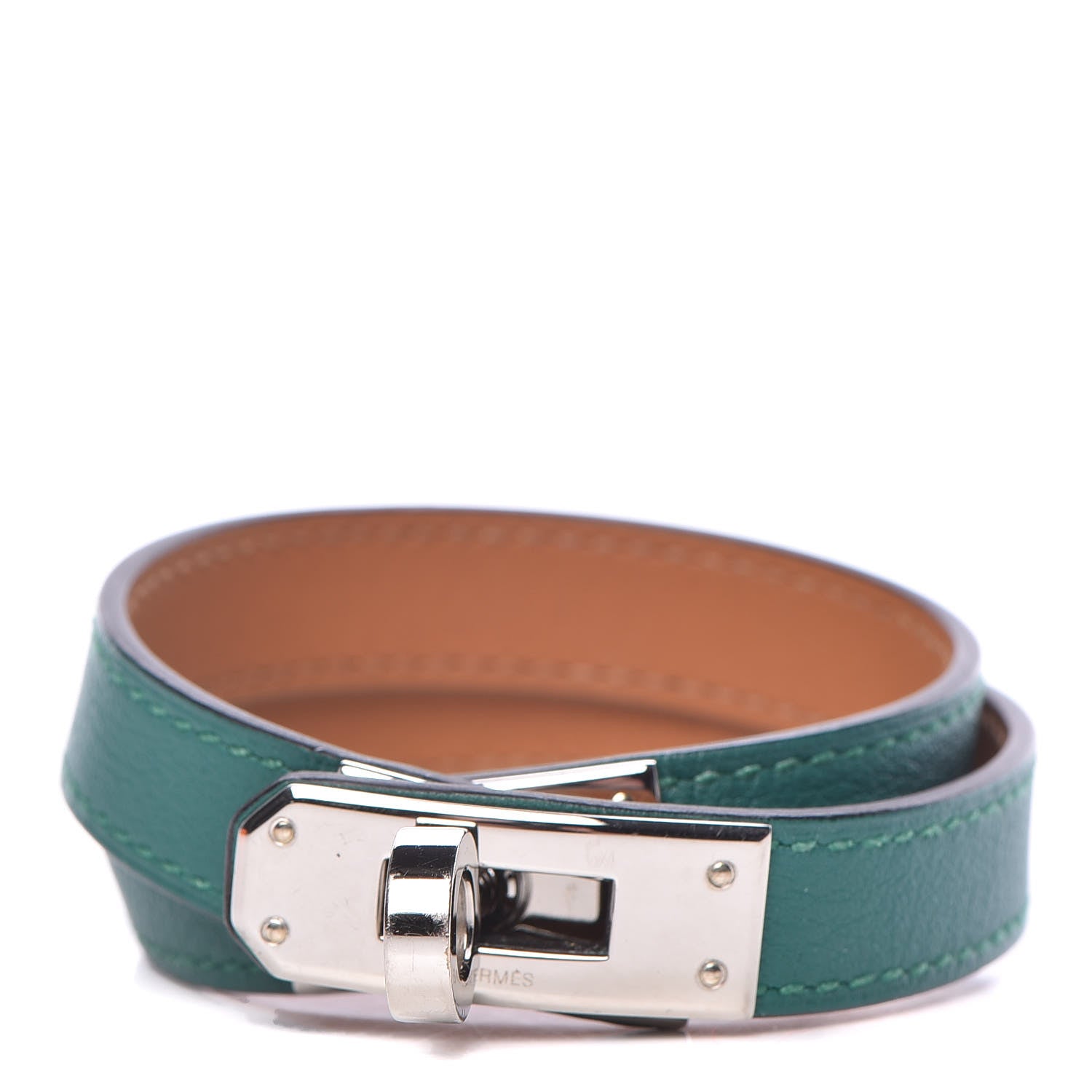Hermes Swift Kelly Double Tour Bracelet M Malachite 1 of 7