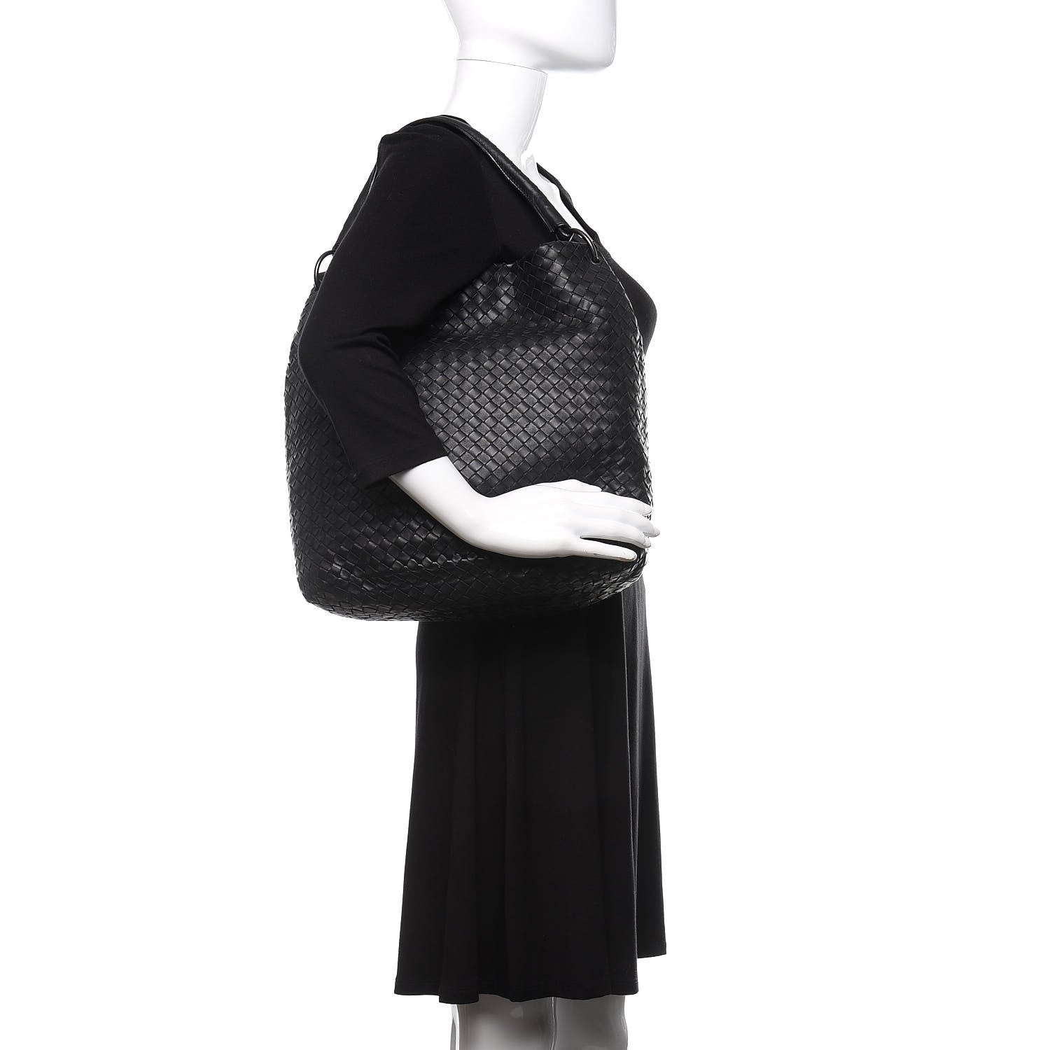 Bottega Veneta Nappa Intrecciato Bucket Bag Black 2 of 11