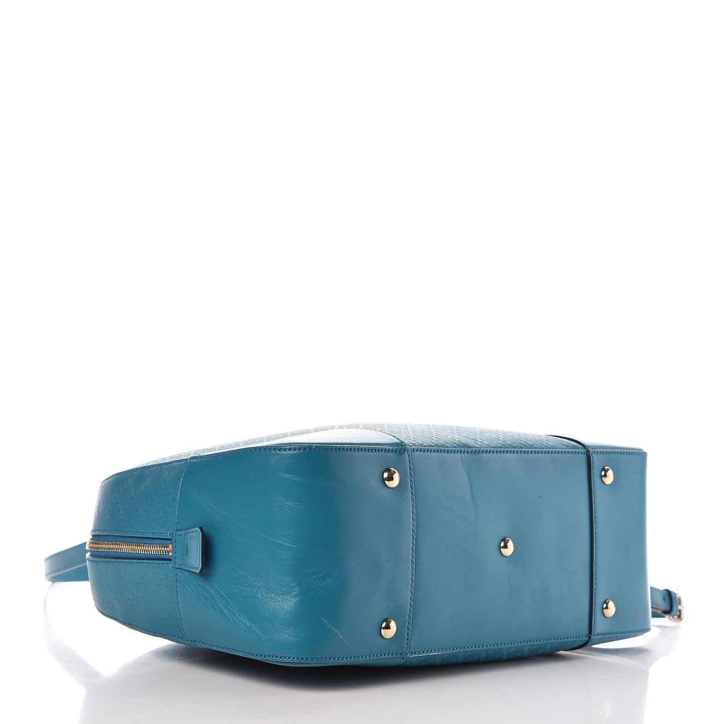 Calfskin Bright Diamante Top Handle Bag Deep Cobalt