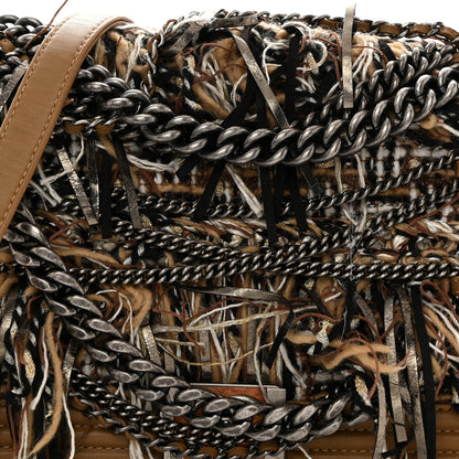 Chanel Calfskin Tweed Enchained Medium Boy Flap Brown 8 of 16