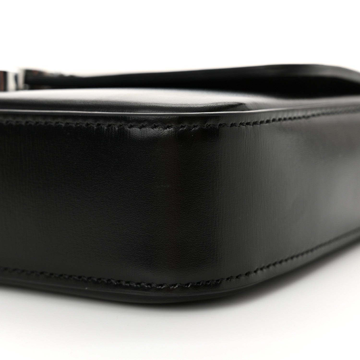 Celine Shiny Calfskin Triomphe Chain Shoulder Bag Black 10 of 12