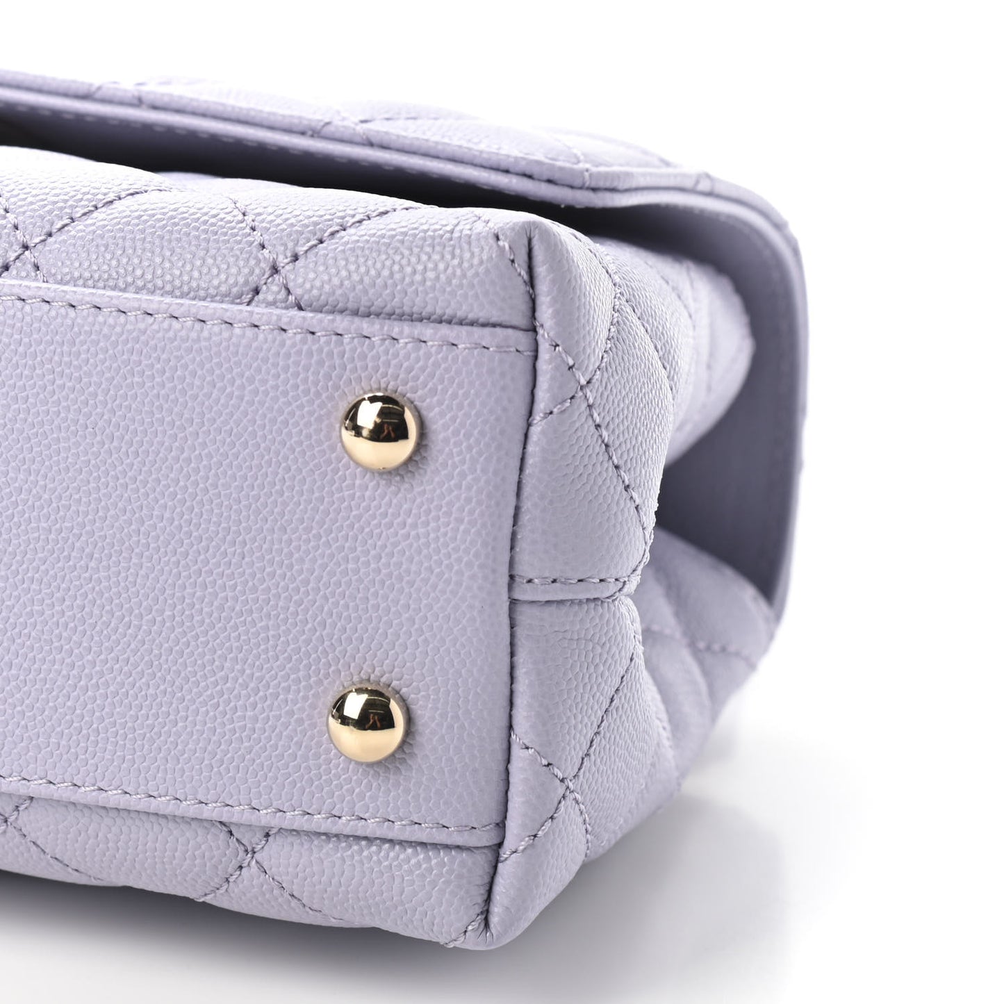 Caviar Quilted Mini Coco Handle Flap Light Purple
